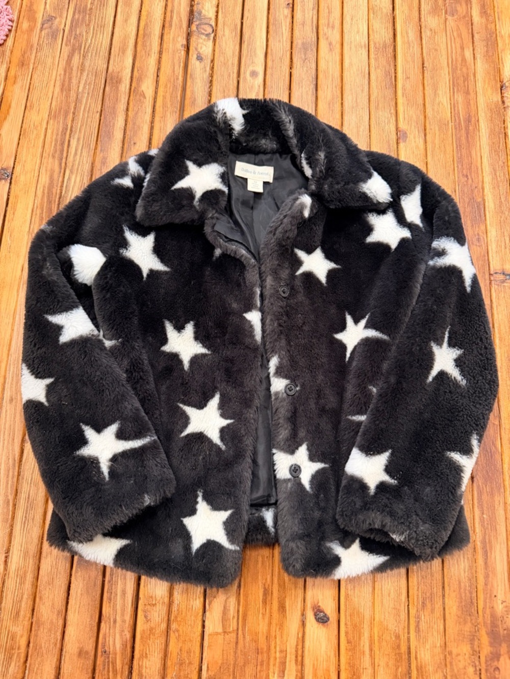 Jake & Anna Faux Fur Star Jacket size girls M